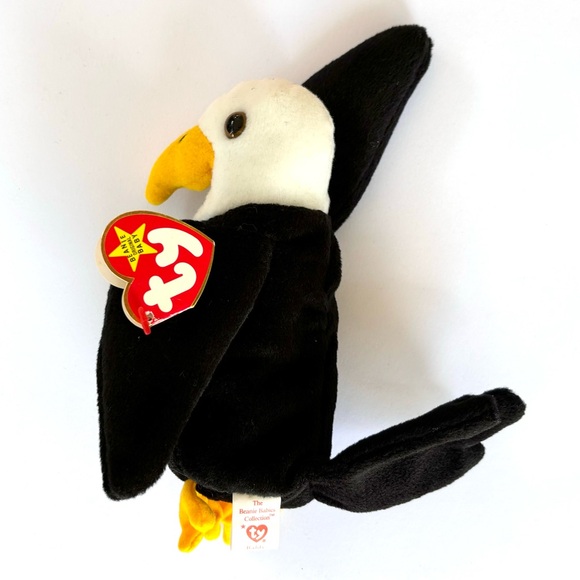 TY Beanie Baby Collection Baldy the Eagle 1996 Retired 3rd Generation Plush Toy - Picture 3 of 8
